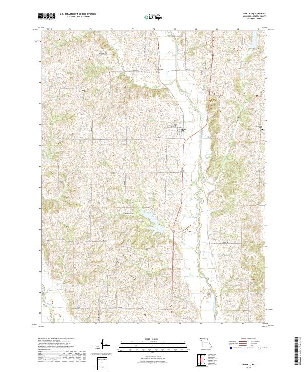 Gentry, MO — USGS 7.5-minute topo (2021)