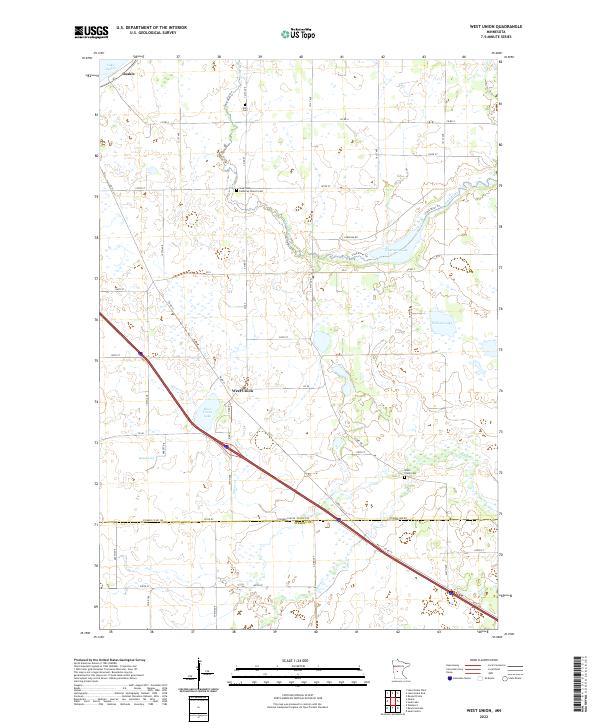 West Union, MN — USGS 7.5-minute topo (2022)