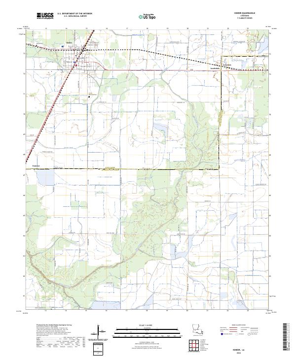 Kinder, LA — USGS 7.5-minute topo (2024)