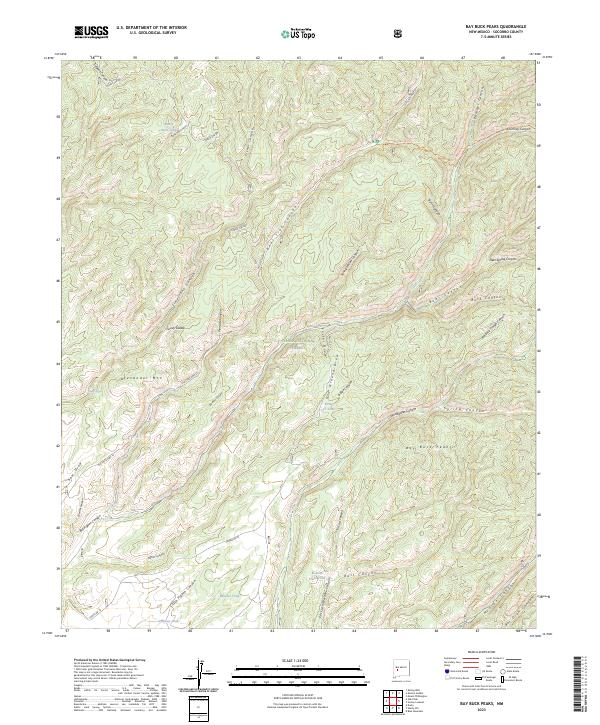 Bay Buck Peaks, NM — USGS 7.5-minute topo (2023)
