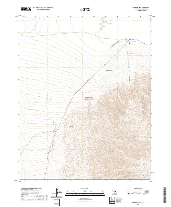 Stovepipe Wells, CA — USGS 7.5-minute topo (2021)