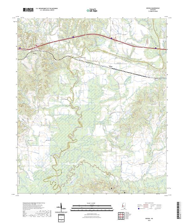 Bovina, MS — USGS 7.5-minute topo (2024)