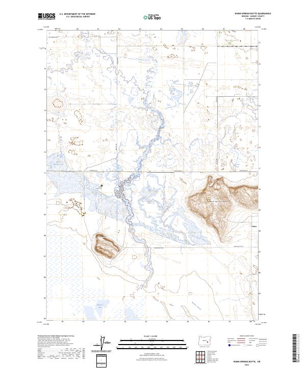 Warm Springs Butte, OR — USGS 7.5-minute topo (2024)