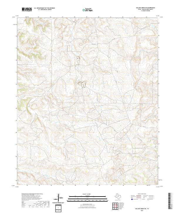 Collins Creek SW, TX — USGS 7.5-minute topo (2022)