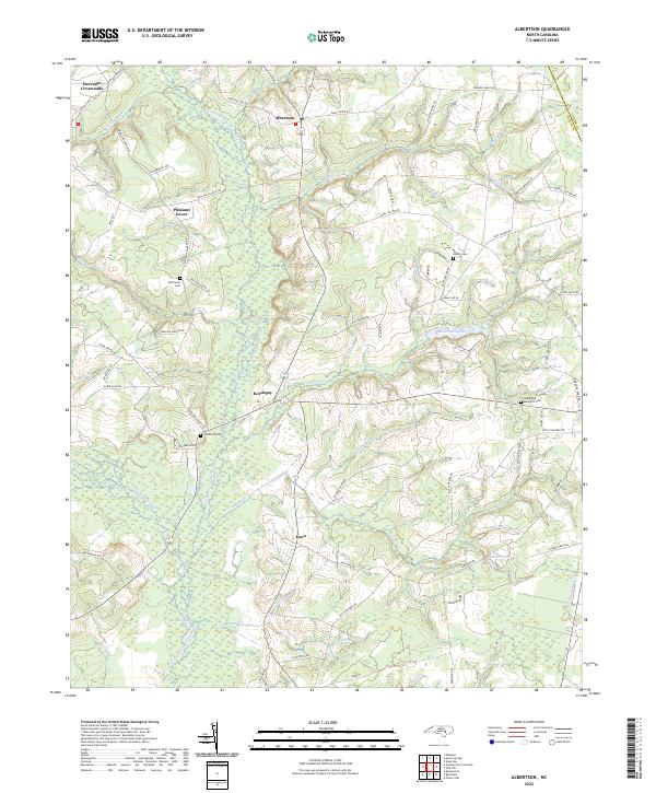 Albertson, NC — USGS 7.5-minute topo (2022)