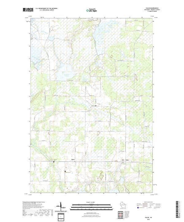 Falun, WI — USGS 7.5-minute topo (2022)