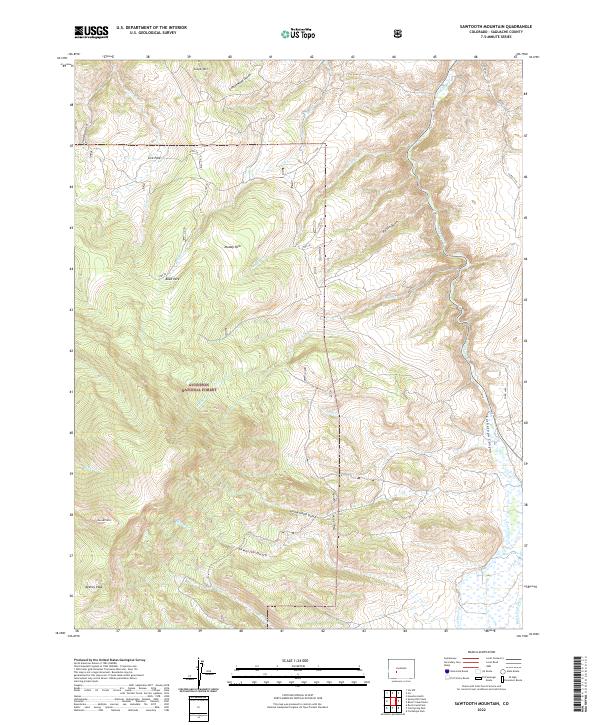 Sawtooth Mountain, CO — USGS 7.5-minute topo (2022)
