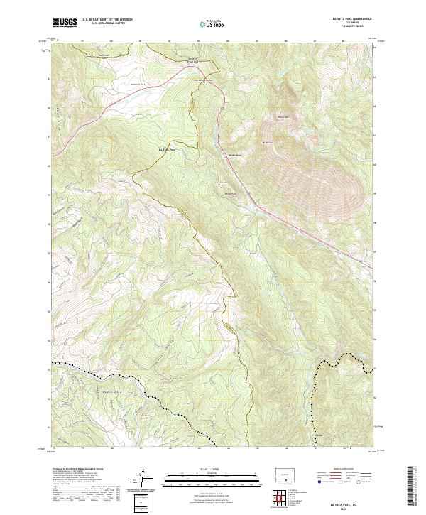 La Veta Pass, CO — USGS 7.5-minute topo (2022)