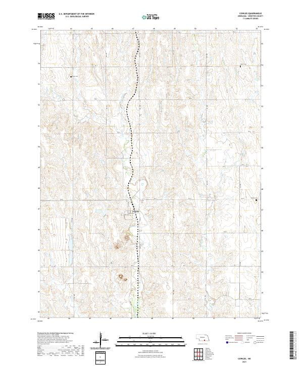 Cowles, NE — USGS 7.5-minute topo (2021)
