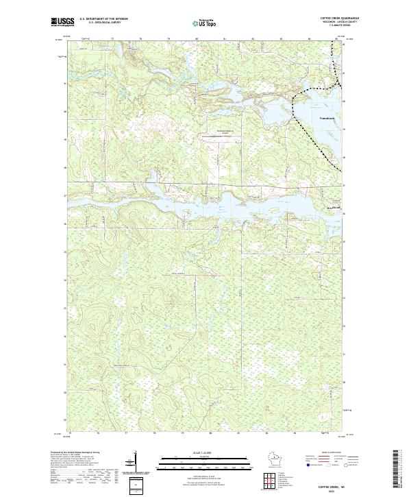 Coffee Creek, WI — USGS 7.5-minute topo (2022)