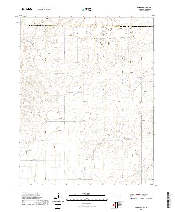 Sturgis NW, OK-CO — USGS 7.5-minute topo (2022)