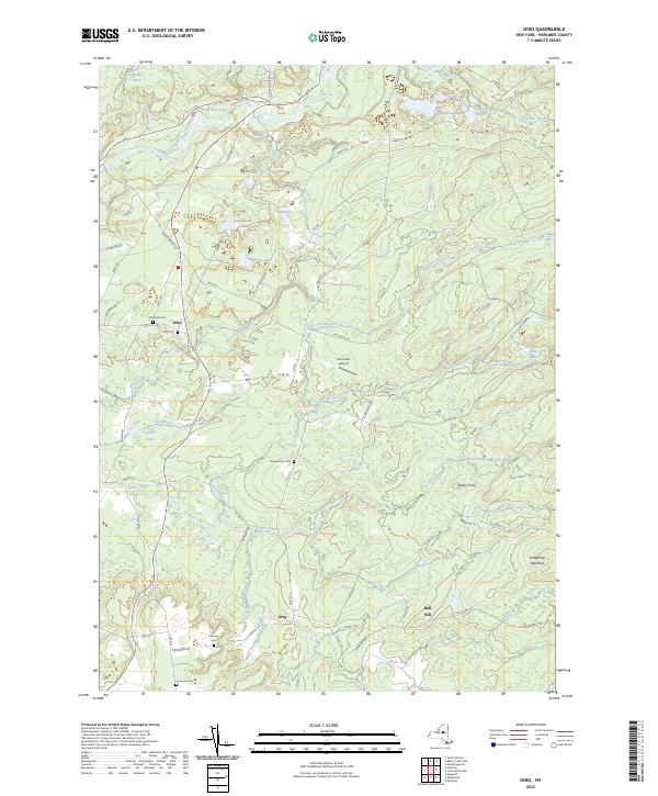 Ohio, NY — USGS 7.5-minute topo (2023)