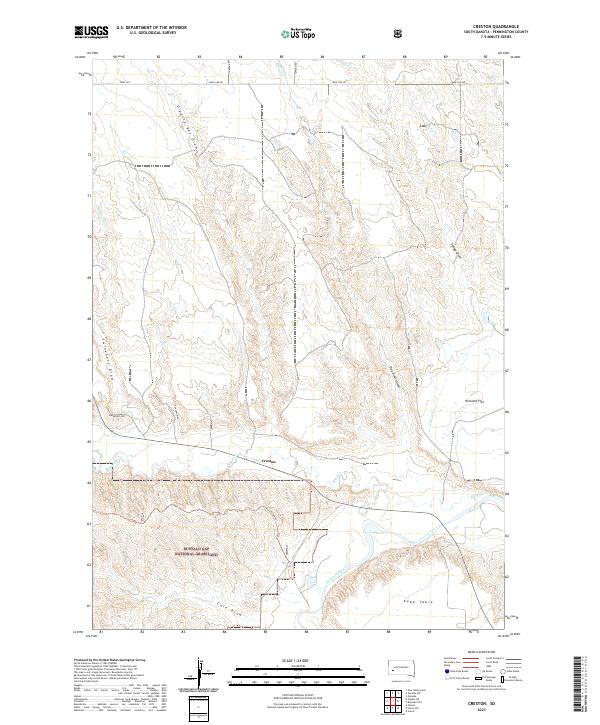 Creston, SD — USGS 7.5-minute topo (2021)