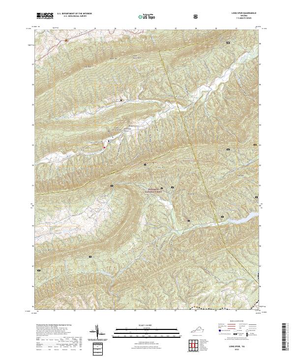Long Spur, VA — USGS 7.5-minute topo (2022)