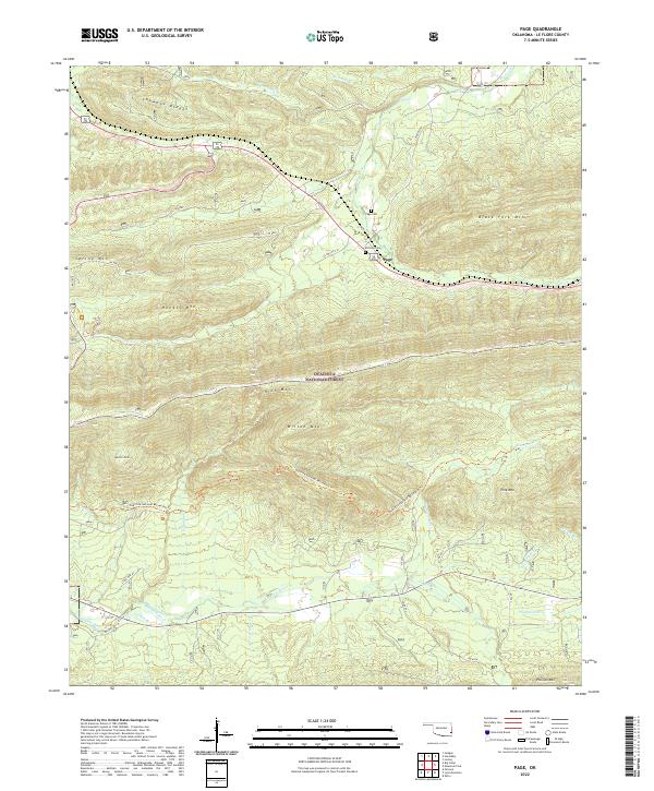 Page, OK — USGS 7.5-minute topo (2022)