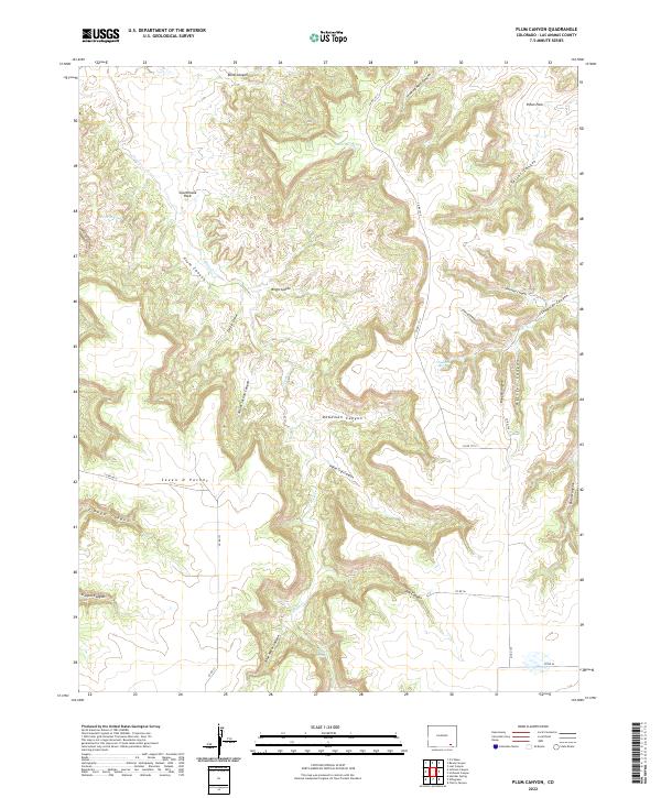Plum Canyon, CO — USGS 7.5-minute topo (2022)