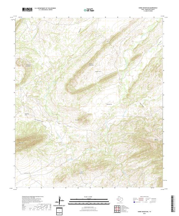 Horse Mountain, TX — USGS 7.5-minute topo (2022)
