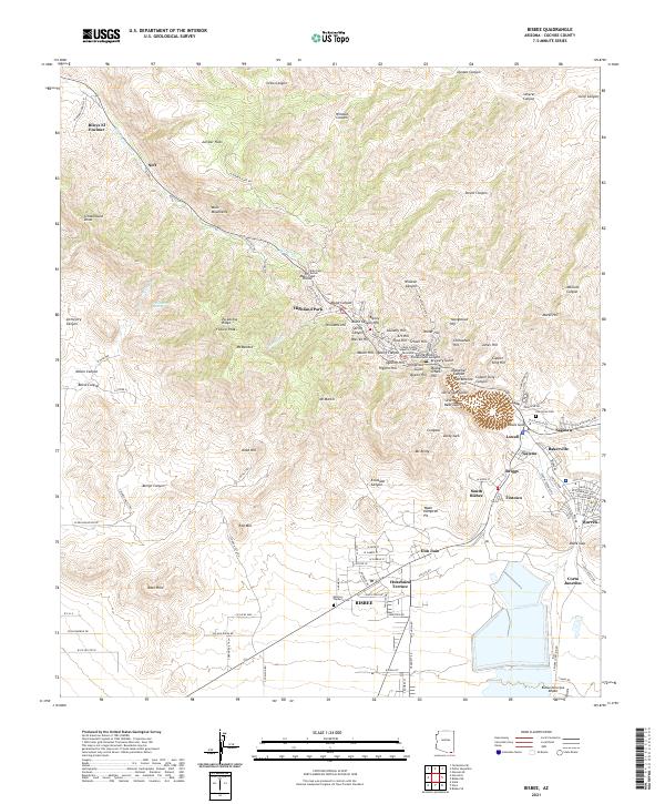 Bisbee, AZ — USGS 7.5-minute topo (2021)