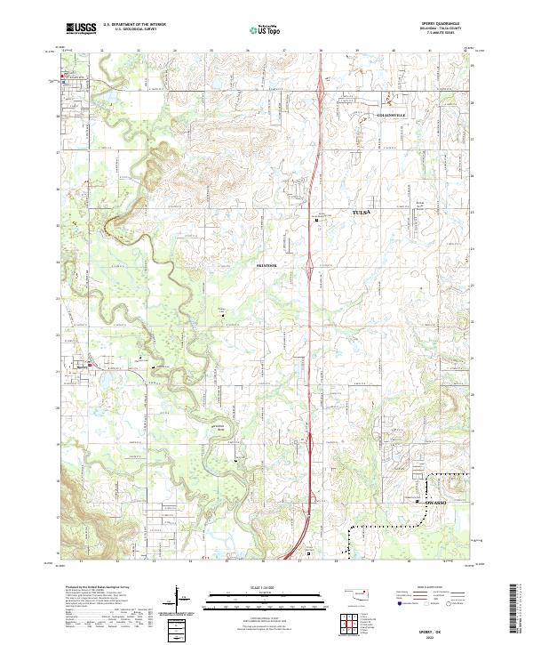 Sperry, OK — USGS 7.5-minute topo (2022)