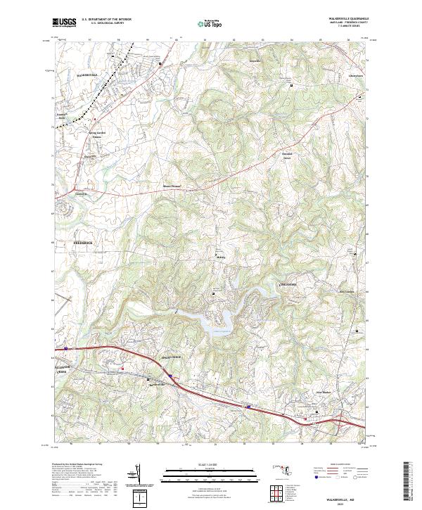 Walkersville, MD — USGS 7.5-minute topo (2023)