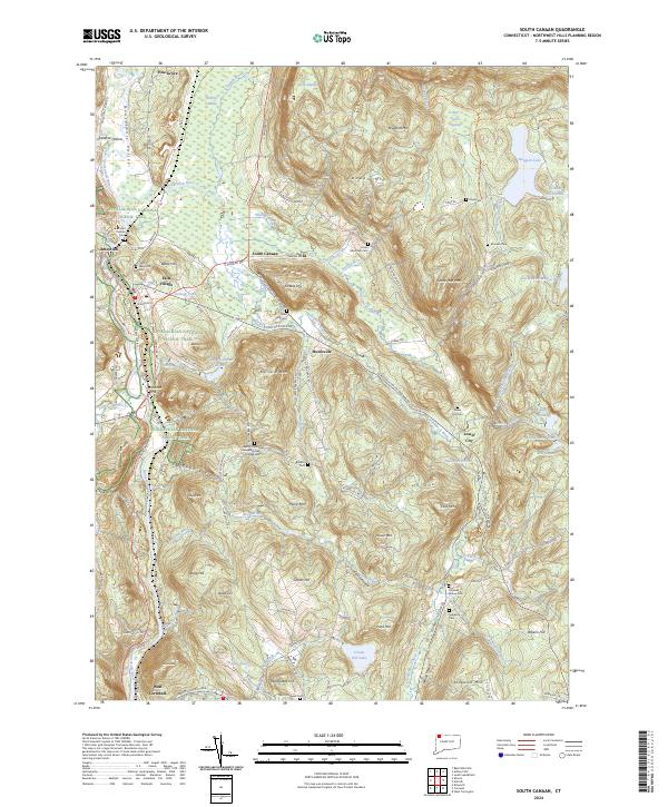 South Canaan, CT — USGS 7.5-minute topo (2024)