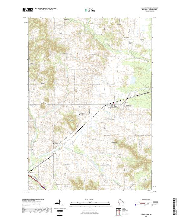Alma Center, WI — USGS 7.5-minute topo (2022)