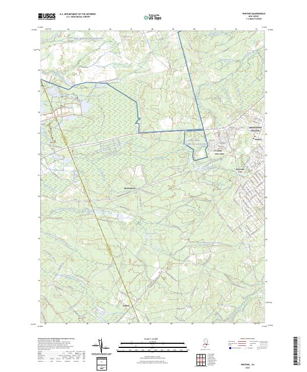 Whiting, NJ — USGS 7.5-minute topo (2023)