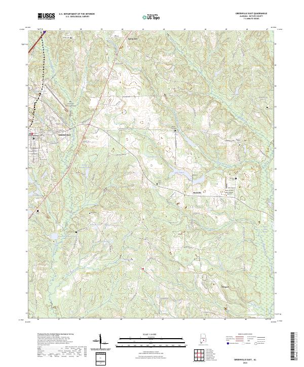 Greenville East, AL — USGS 7.5-minute topo (2024)
