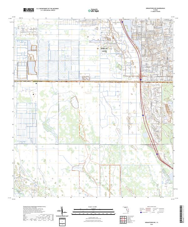 Indiantown NW, FL — USGS 7.5-minute topo (2024)