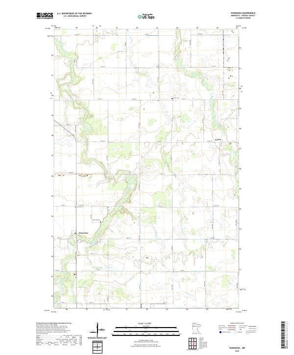 Wannaska, MN — USGS 7.5-minute topo (2022)