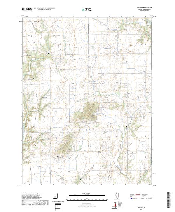 Lakewood, IL — USGS 7.5-minute topo (2024)