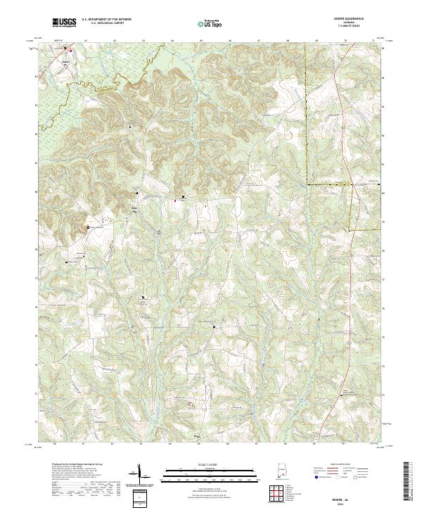 Dozier, AL — USGS 7.5-minute topo (2024)