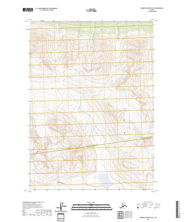 Bering Glacier D-6 SE, AK — USGS 7.5-minute topo (2024)