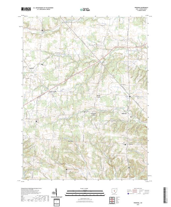 Fredonia, OH — USGS 7.5-minute topo (2023)