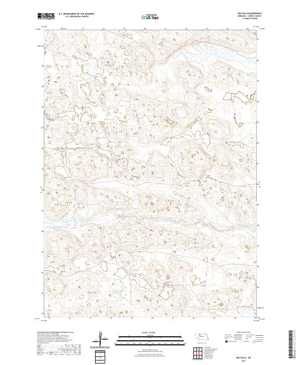 Big Falls, NE — USGS 7.5-minute topo (2021)