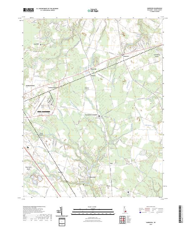 Harbeson, DE — USGS 7.5-minute topo (2023)