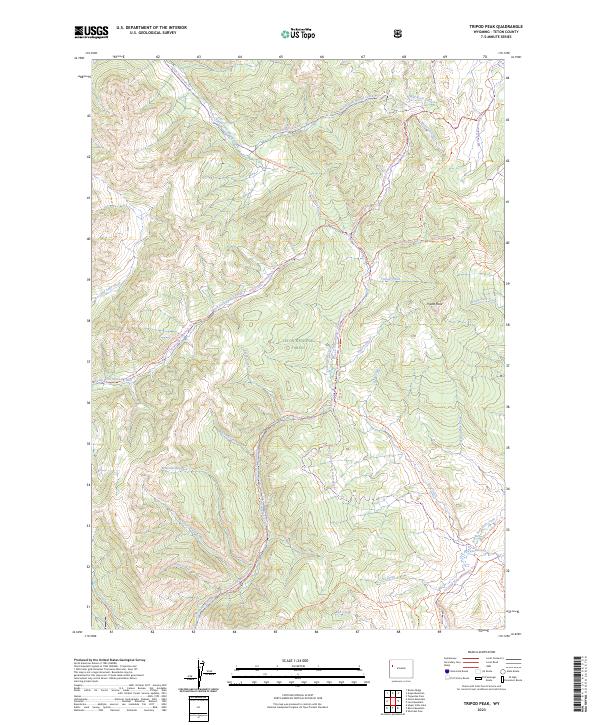 Tripod Peak, WY — USGS 7.5-minute topo (2023)