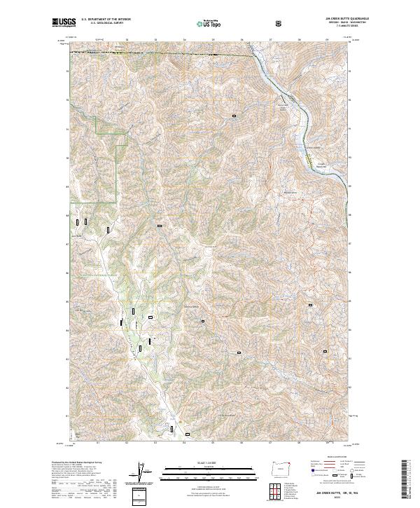 Jim Creek Butte, OR-ID-WA — USGS 7.5-minute topo (2023)