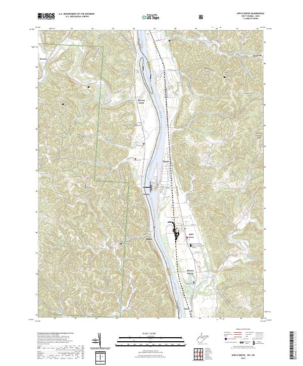 Apple Grove, WV-OH — USGS 7.5-minute topo (2023)