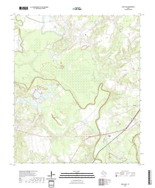 Long Lake, TX — USGS 7.5-minute topo (2022)