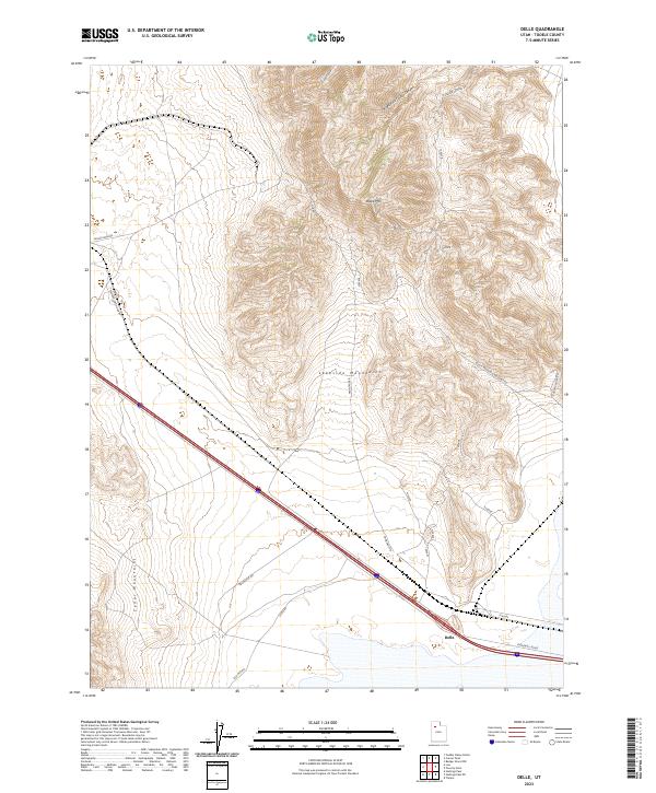 Delle, UT — USGS 7.5-minute topo (2023)