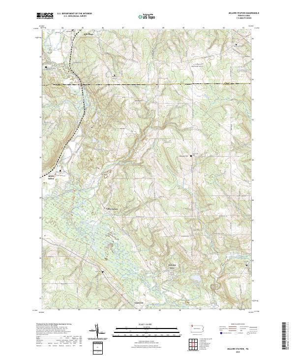Millers Station, PA — USGS 7.5-minute topo (2023)