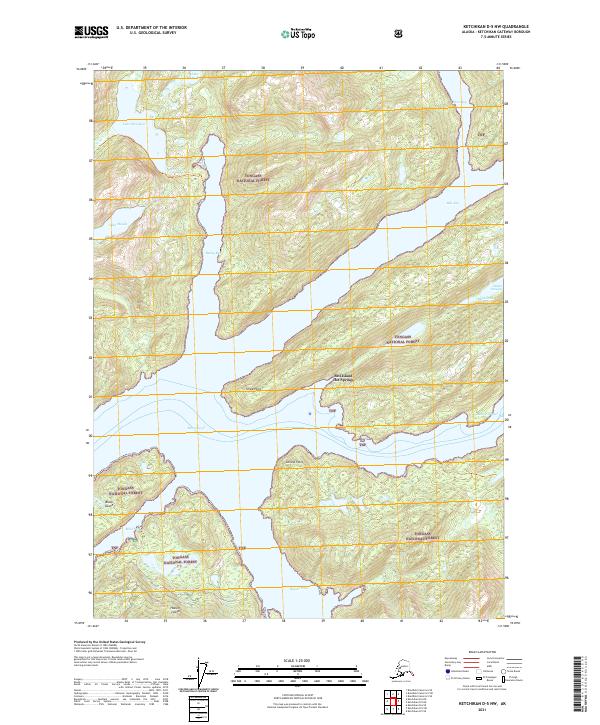 Ketchikan D-5 NW, AK — USGS 7.5-minute topo (2021)