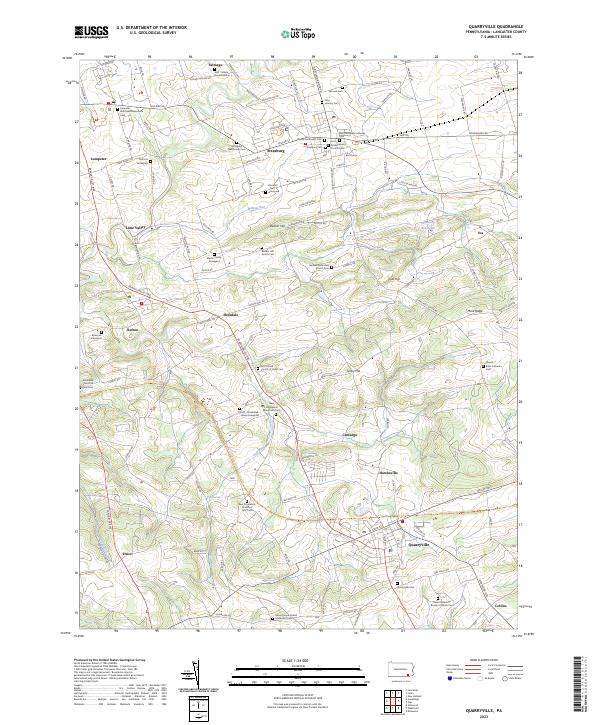 Quarryville, PA — USGS 7.5-minute topo (2023)