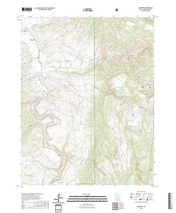 Antimony, UT — USGS 7.5-minute topo (2023)