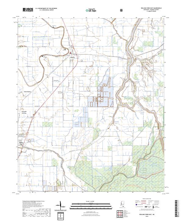 Rolling Fork East, MS — USGS 7.5-minute topo (2024)
