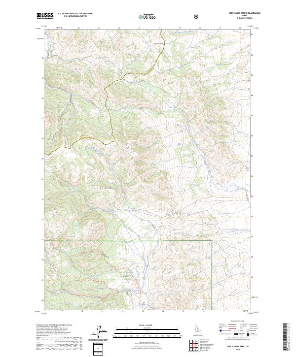 Jeff Cabin Creek, ID — USGS 7.5-minute topo (2024)