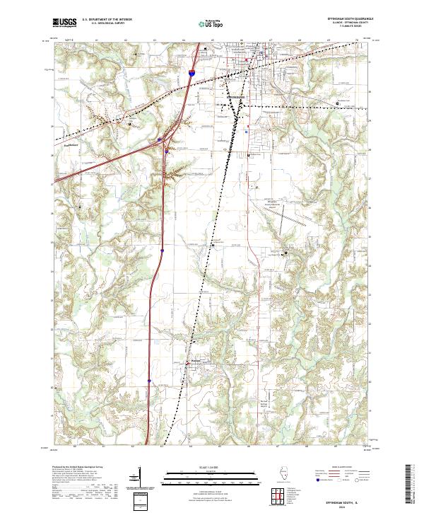 Effingham South, IL — USGS 7.5-minute topo (2024)