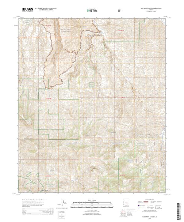 Oak Grove Canyon, AZ — USGS 7.5-minute topo (2026)