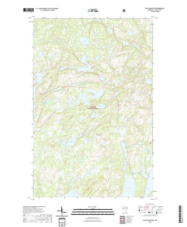 Kelso Mountain, MN — USGS 7.5-minute topo (2022)